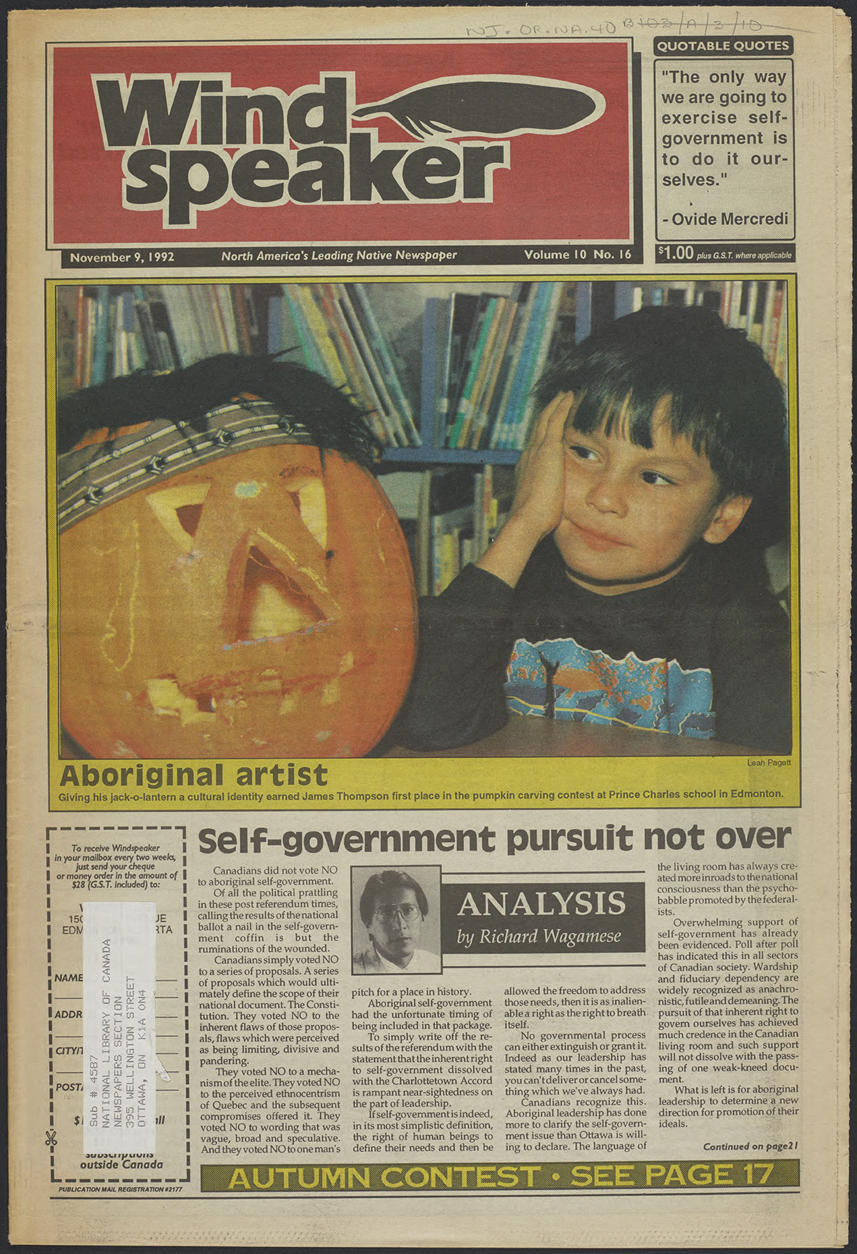 November 9, 1992 