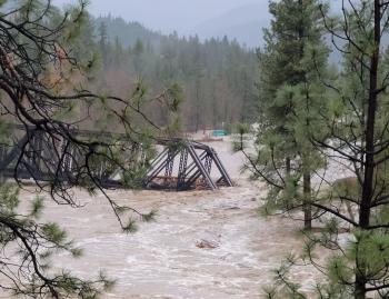 flooded bridge