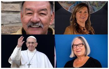 Pope Francis and photos of Indigenous leaders