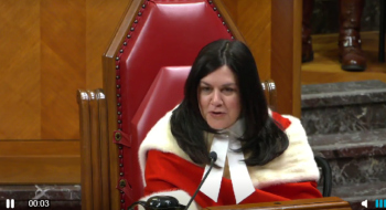 Justice Michelle O’Bonsawin in her red robe
