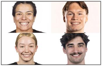 Four head photos of the Indigenous athletes competing in the Paris Summer Olypmics