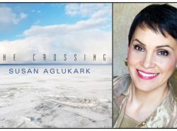 Cover of new album The Crossing shows the barren snow covered landscape of the north. A picture of the singer-songwriter Susan Aglukark is shown beside it.