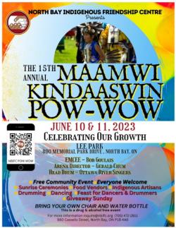 Maamwi Kindaaswin Powwow poster