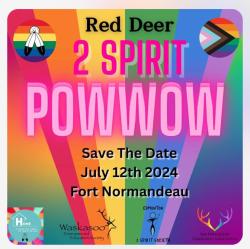 2 spirit red deer poster