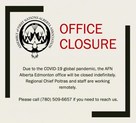 AFN Alberta Region Office Closure: March 17