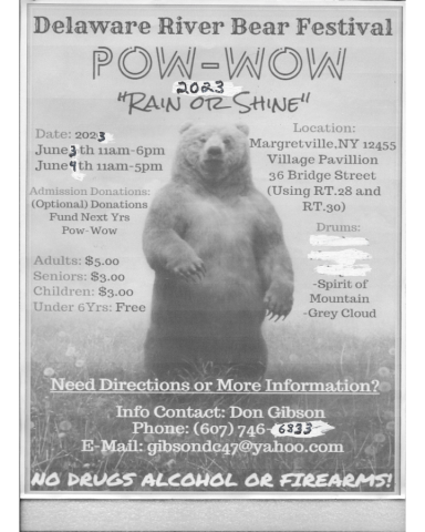 River Bear Festival powwow poster
