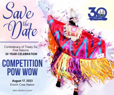 Confederacy of Treaty Six First Nations Competition Powwow poster