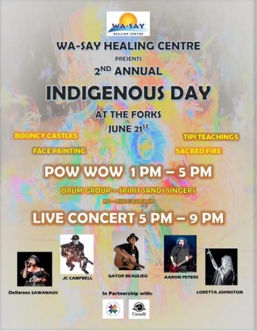 Wa-Say Healing Centre Indigenous Day at the Forks poster