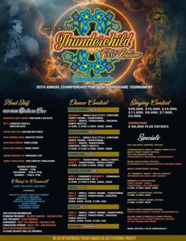 Thunderchild Powwow poster